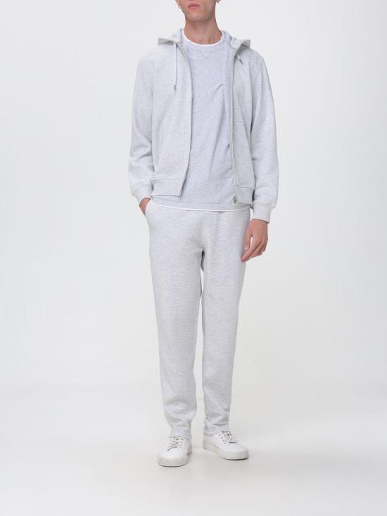 26FW 브루넬로 쿠치넬리 레이어링 코튼 저지 크루넥 티셔츠 M0B137451G CDN53 Grey - BRUNELLO CUCINELLI