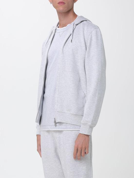 26FW 브루넬로 쿠치넬리 더블 페이스 스웨트 집업 후디 MM8319069G C1250 Grey - BRUNELLO CUCINELLI