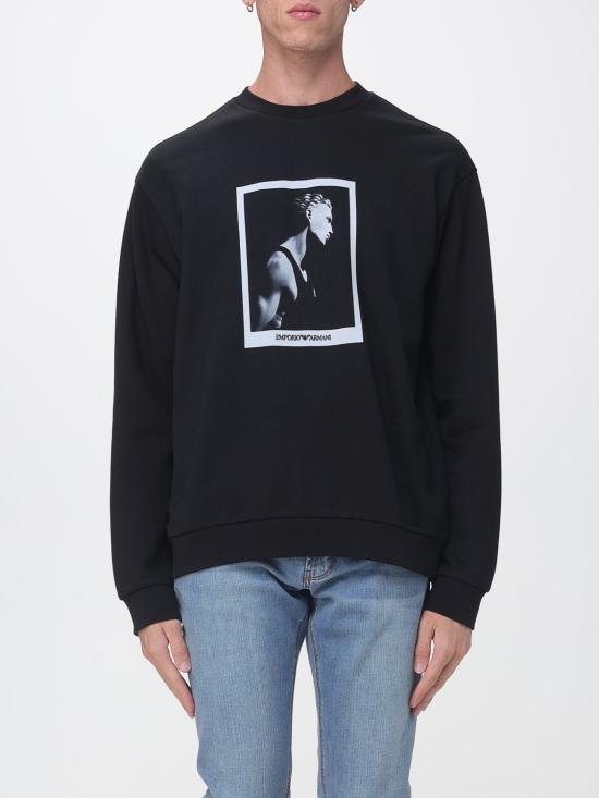 26FW 엠포리오 아르마니 긴팔 티셔츠 EM006933AF27740 FC302 Black
