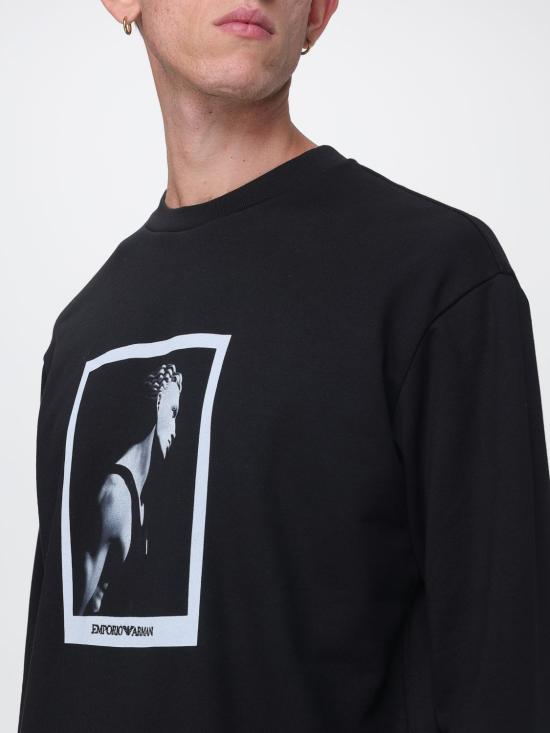 26FW 엠포리오 아르마니 긴팔 티셔츠 EM006933AF27740 FC302 Black - EMPORIO ARMANI