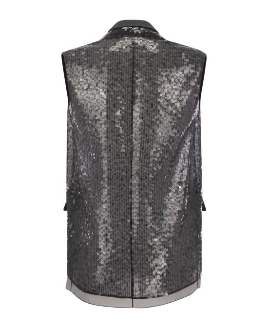  브루넬로 쿠치넬리 베스트 i263674 BLACK - BRUNELLO CUCINELLI