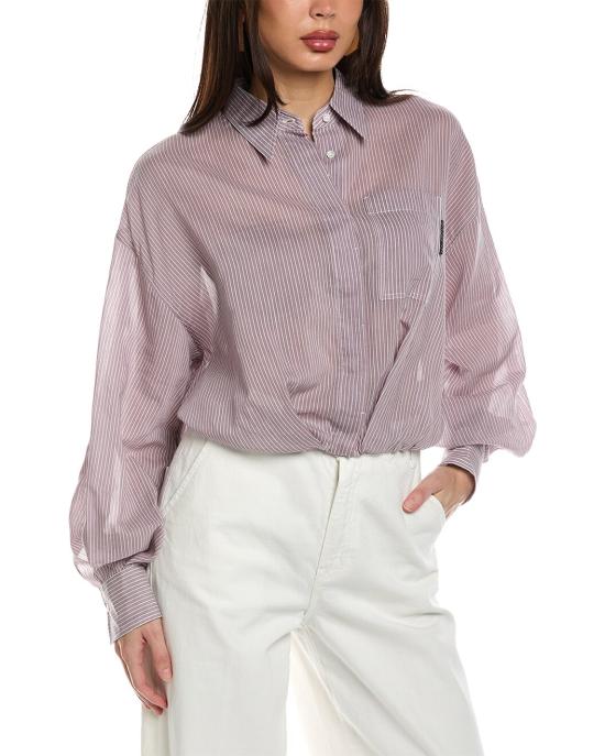  브루넬로 쿠치넬리 셔츠 i158590 PURPLE