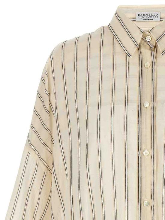  브루넬로 쿠치넬리 셔츠 i252033 BEIGE - BRUNELLO CUCINELLI