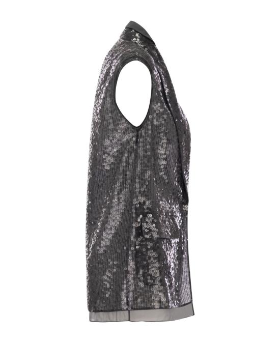  브루넬로 쿠치넬리 베스트 i117404 BLACK - BRUNELLO CUCINELLI