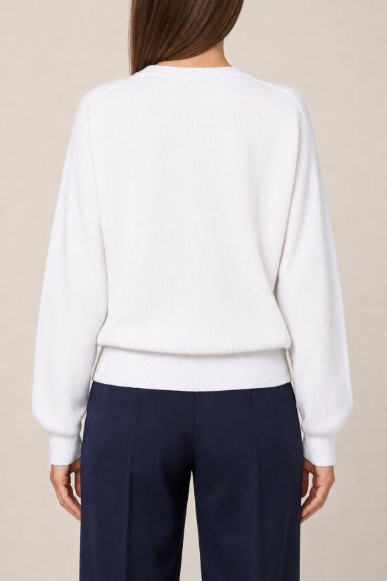  브루넬로 쿠치넬리 스웨터 i261716 WHITE - BRUNELLO CUCINELLI