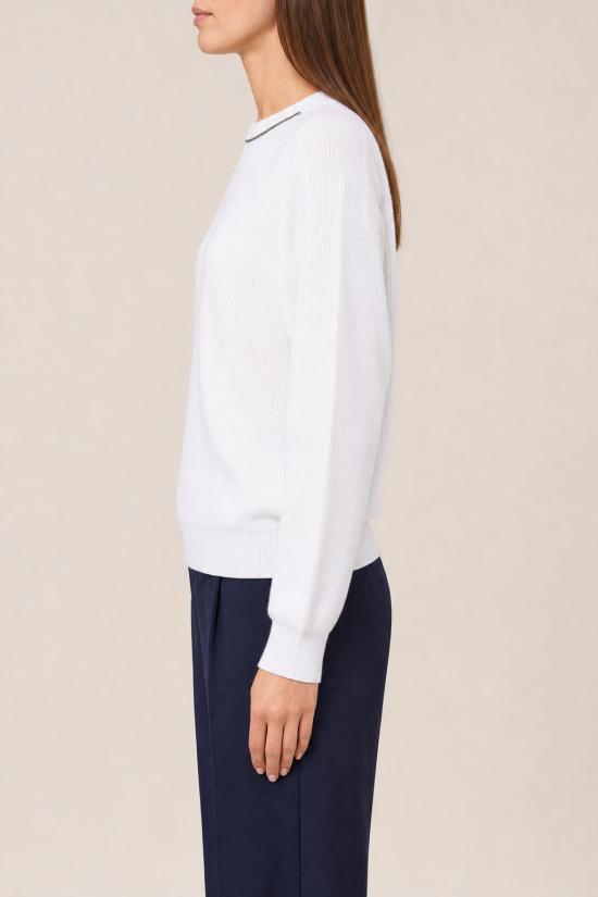  브루넬로 쿠치넬리 스웨터 i261716 WHITE - BRUNELLO CUCINELLI