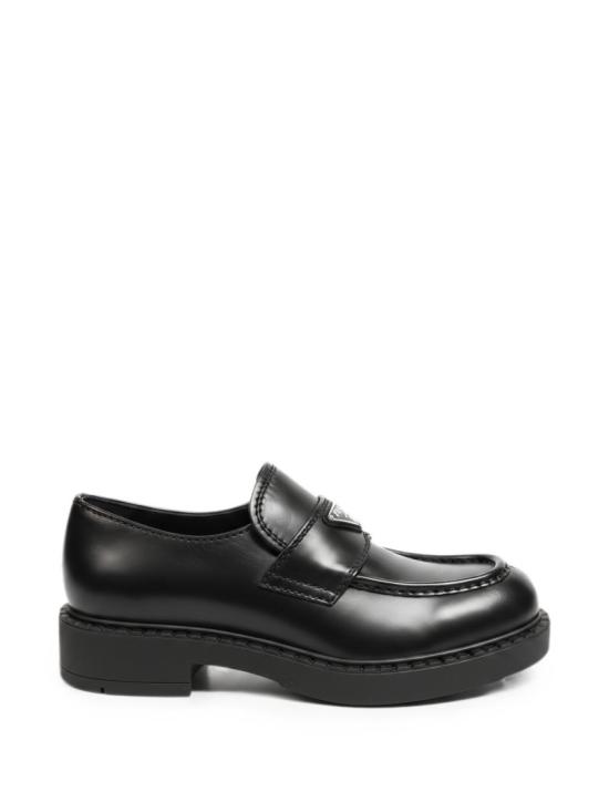 26FW 프라다 초콜릿 레더 로퍼 2DE1273ZPQF G000F0002 Black