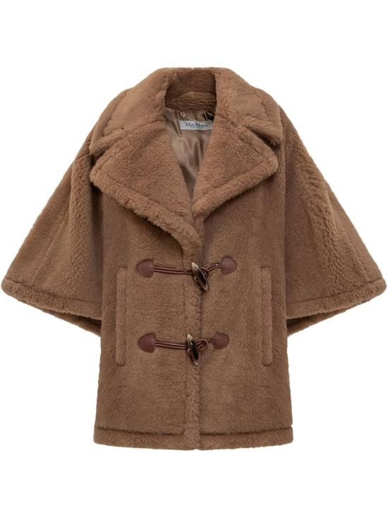 26FW 막스마라 테베 울 실크 노치드 라펠 케이프 24736052600 001 CAMEL