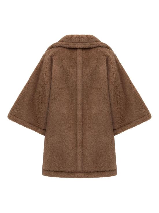 26FW 막스마라 테베 울 실크 노치드 라펠 케이프 24736052600 001 CAMEL - MAX MARA