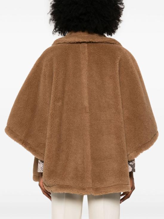 26FW 막스마라 테베 울 실크 노치드 라펠 케이프 24736052600 001 CAMEL - MAX MARA