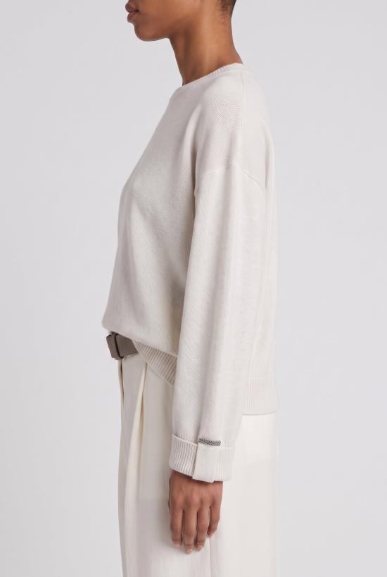  브루넬로 쿠치넬리 스웨터 i261453 WHITE - BRUNELLO CUCINELLI