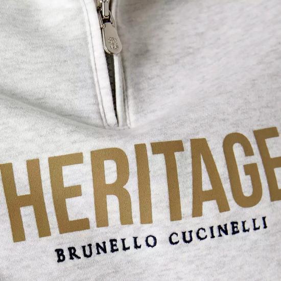  브루넬로 쿠치넬리 긴팔 티셔츠 i129614 GRAY - BRUNELLO CUCINELLI