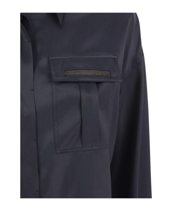  브루넬로 쿠치넬리 셔츠 i195692 NAVY - BRUNELLO CUCINELLI