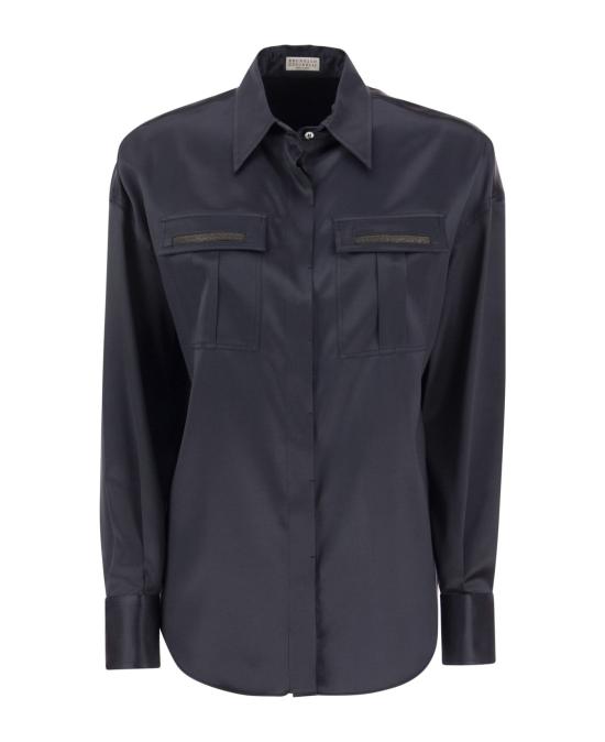  브루넬로 쿠치넬리 셔츠 i195692 NAVY