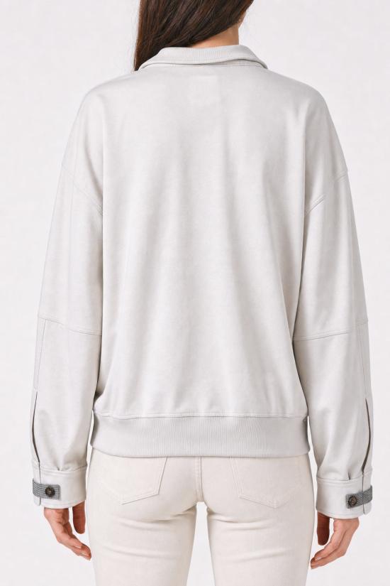 브루넬로 쿠치넬리 긴팔 티셔츠 i253289 CREAM - BRUNELLO CUCINELLI
