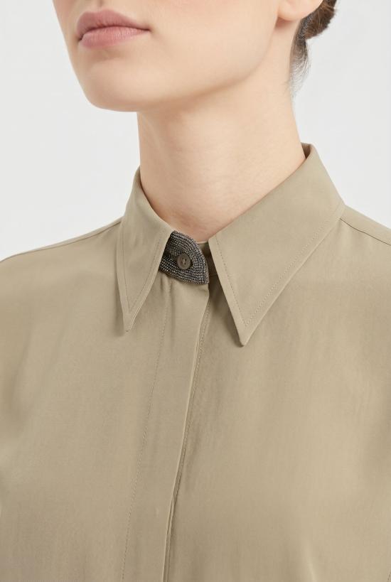  브루넬로 쿠치넬리 셔츠 i258821 KHAKI - BRUNELLO CUCINELLI