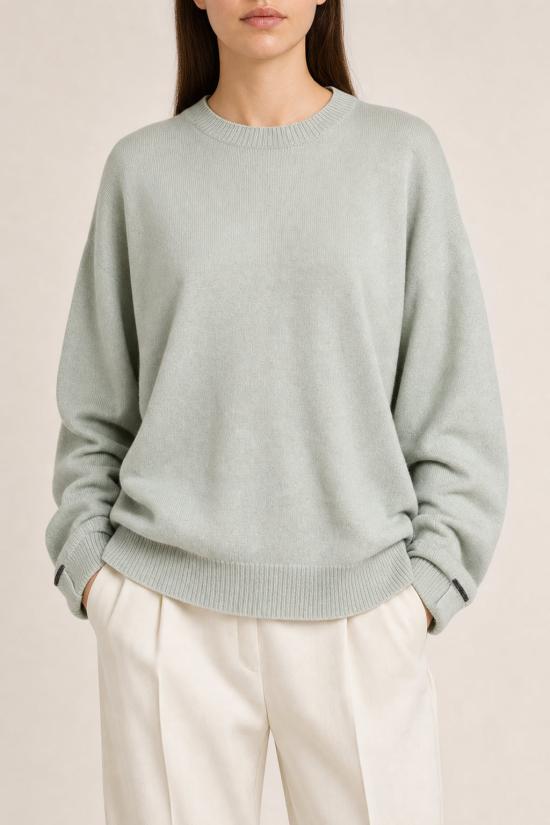  브루넬로 쿠치넬리 스웨터 i261460 LIGHT GREEN