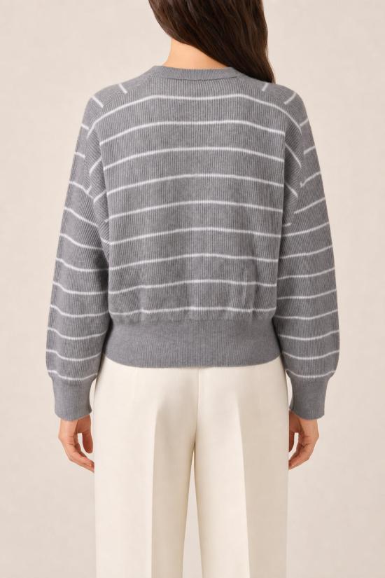  브루넬로 쿠치넬리 스웨터 i262857 GREY - BRUNELLO CUCINELLI