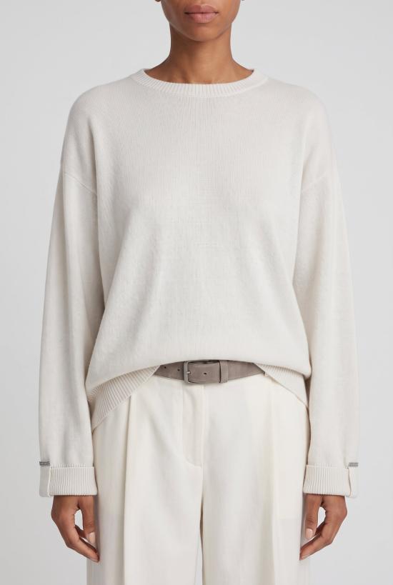  브루넬로 쿠치넬리 스웨터 i261454 WHITE