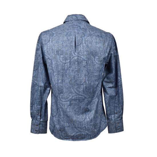  브루넬로 쿠치넬리 셔츠 i230665 BLUE - BRUNELLO CUCINELLI