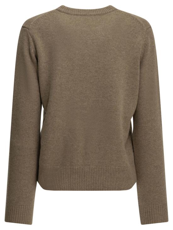 26FW 메종키츠네 폭스 헤드 인타르시아 메리노 스웨터 NW00808KM03290626 Beige - MAISON KITSUNE