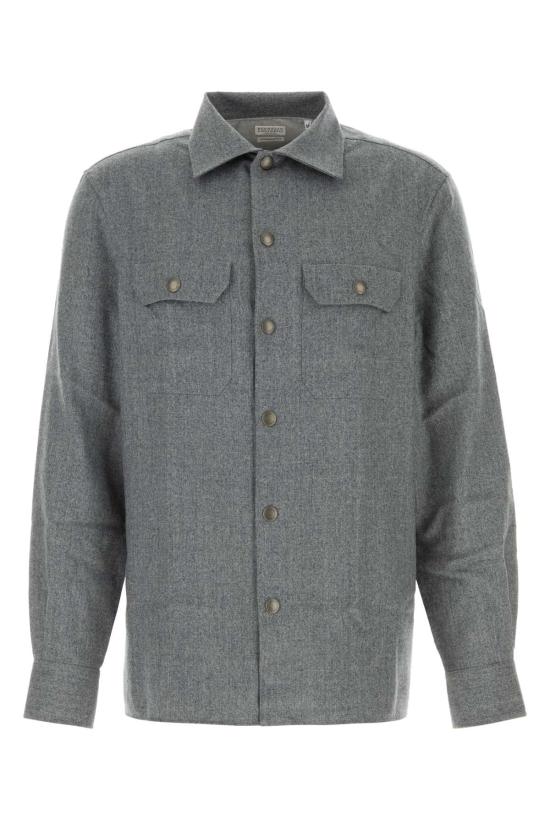 26FW 브루넬로 쿠치넬리 긴팔 셔츠 MY6660721 C002 Grey
