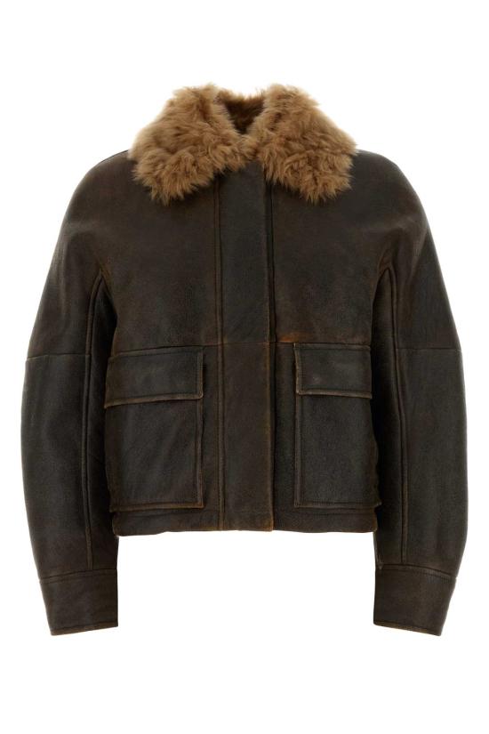26FW 브루넬로 쿠치넬리 가죽 자켓 MPMMA3805 C9998 Brown