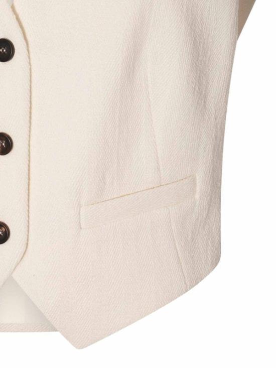  브루넬로 쿠치넬리 베스트 i253267 WHITE - BRUNELLO CUCINELLI
