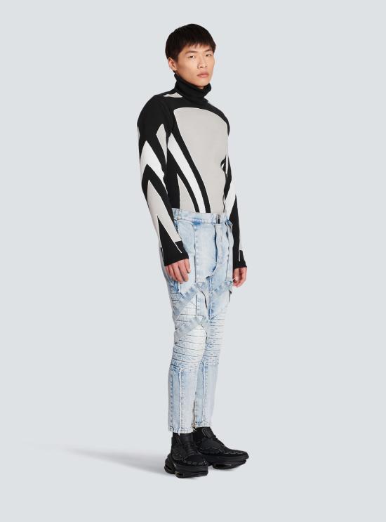  발망 데님 팬츠 i127086 BLUE - BALMAIN