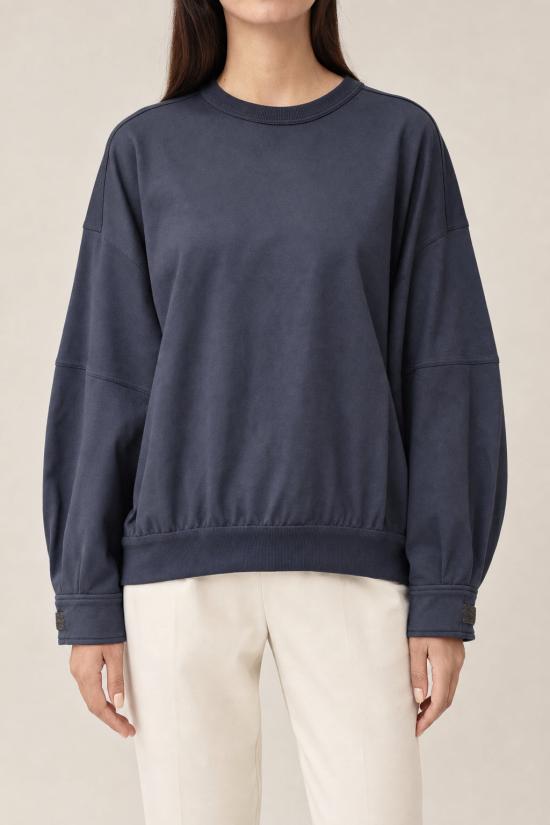  브루넬로 쿠치넬리 긴팔 티셔츠 i254719 NAVY