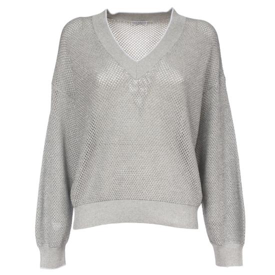  브루넬로 쿠치넬리 스웨터 i254953 SILVER - BRUNELLO CUCINELLI