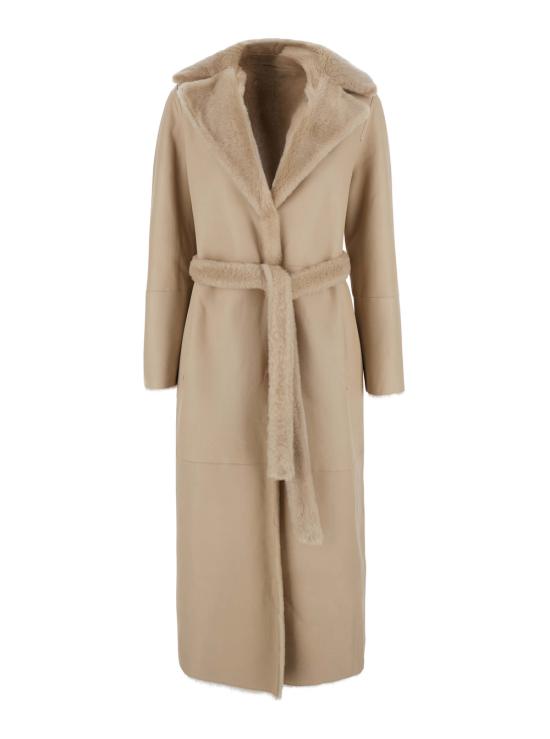 26FW 이브살로몬 무스탕 21WYM60417MERLA2329 Beige - YVES SALOMON