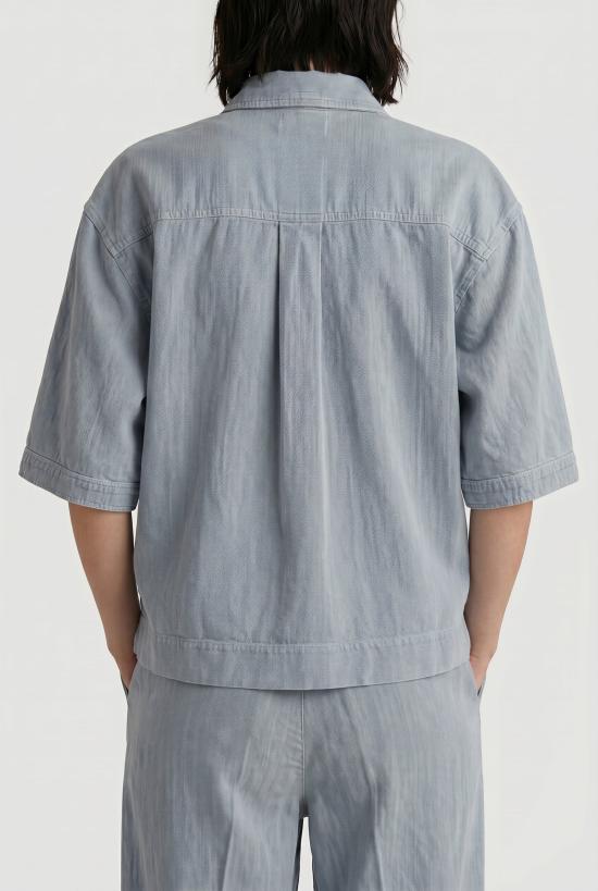  브루넬로 쿠치넬리 셔츠 i252199 BLUE - BRUNELLO CUCINELLI