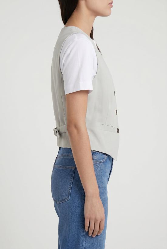  브루넬로 쿠치넬리 베스트 i263355 GREY - BRUNELLO CUCINELLI