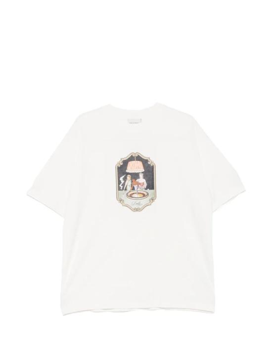 26FW 드롤드무슈 반팔 티셔츠 M TS355 CO002 OW OW OFF WHITE