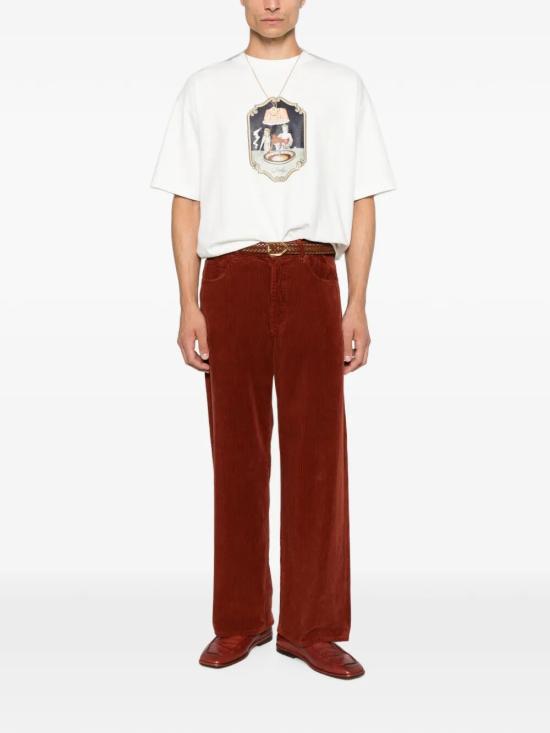 26FW 드롤드무슈 반팔 티셔츠 M TS355 CO002 OW OW OFF WHITE - DROLE DE MONSIEUR