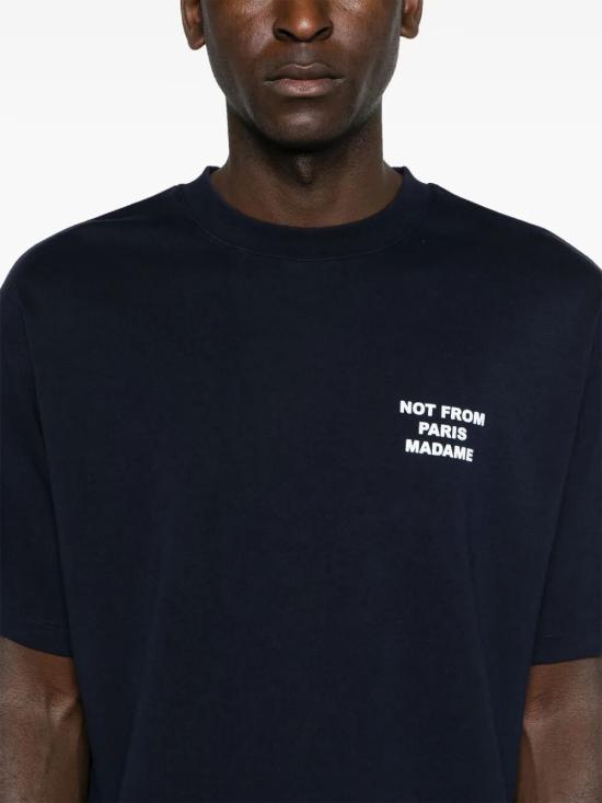 26FW 드롤드무슈 반팔 티셔츠 M TS203 CO002 NY NY NAVY - DROLE DE MONSIEUR