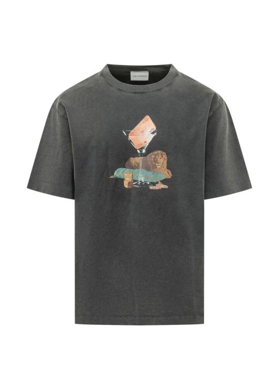26FW 드롤드무슈 반팔 티셔츠 M TS354 CO248 BL BL BLACK
