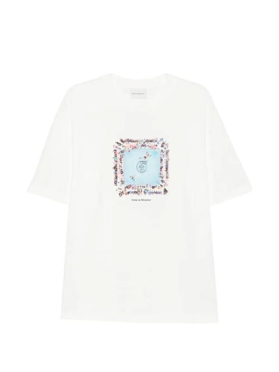 26FW 드롤드무슈 반팔 티셔츠 M TS343 CO002 OW OW OFF WHITE