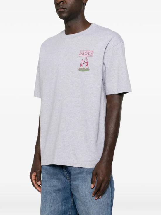 26FW 드롤드무슈 반팔 티셔츠 M TS342 CO248 HGRE HGRE HEATHER GREY - DROLE DE MONSIEUR
