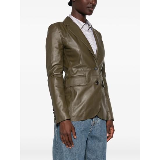 26FW 딸리아토레 가죽 자켓 CHI26 02 SOPHIE OLIVE GREEN - TAGLIATORE