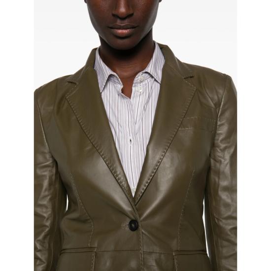 26FW 딸리아토레 가죽 자켓 CHI26 02 SOPHIE OLIVE GREEN - TAGLIATORE