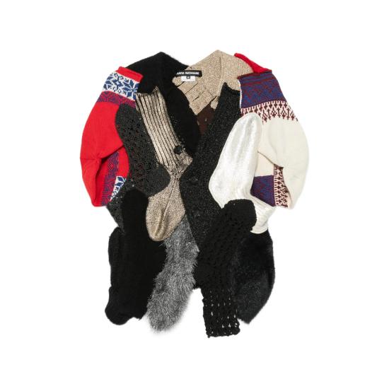 26FW 와타나베 준야 가디건 JR N021 MULTI BLACK RED
