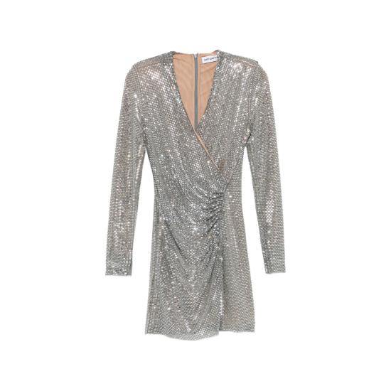 26FW 셀프 포트레이트 원피스 AW26 154S GR GREY SILVER