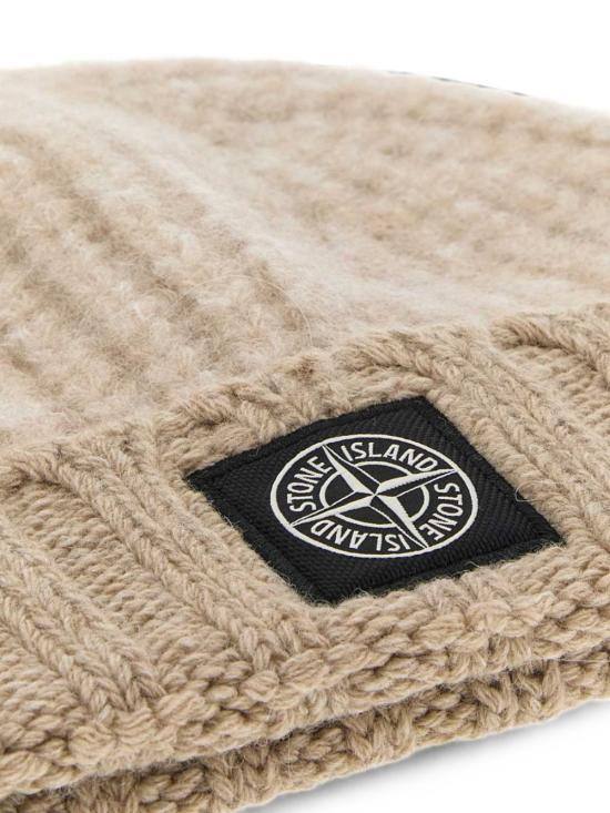 26FW 스톤 아일랜드 립드 니트 로고 울 비니 립드 니트 로고 울 비니 L2S15N100009 S1N22V0M94 - STONE ISLAND