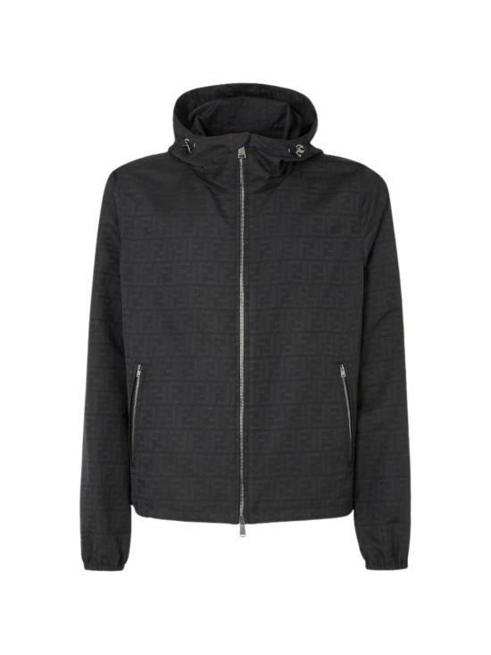 26FW 펜디 FF 모티프 나일론 프린티드 후디드 자켓 FW1463 AMYBF0QA1 BLACK