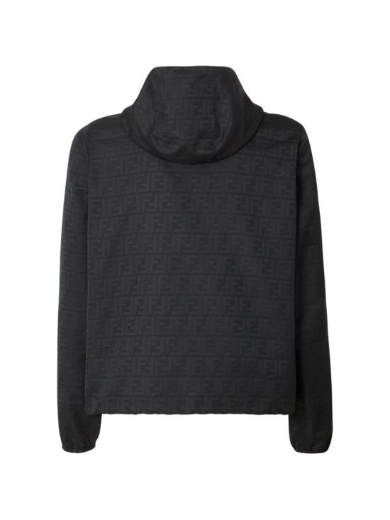26FW 펜디 FF 모티프 나일론 프린티드 후디드 자켓 FW1463 AMYBF0QA1 BLACK - FENDI