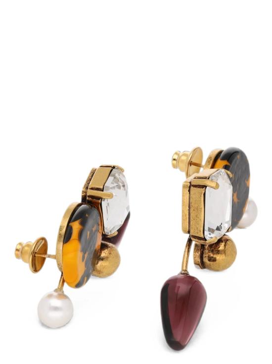  드리스 반 노튼 이어링 LD2621382370049980 MIXED BLACK YELLOW GOLD - DRIES VAN NOTEN