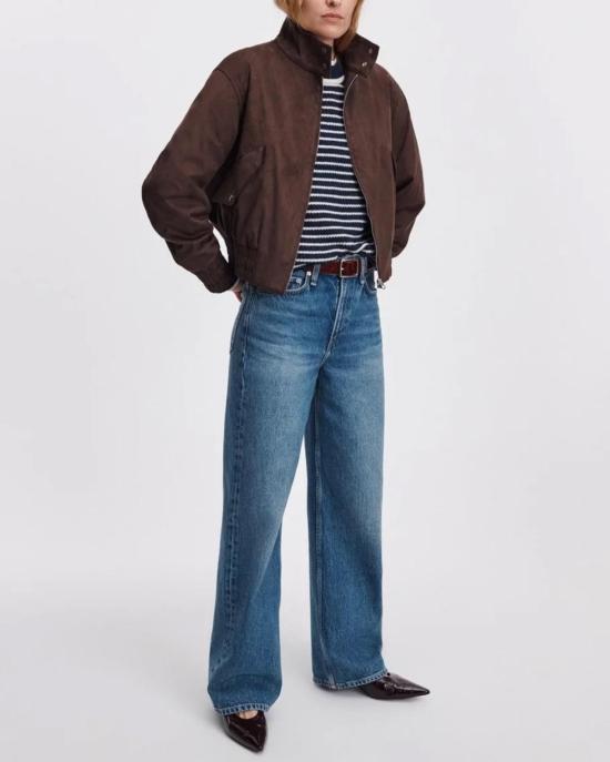  랙앤본 봄버 자켓 Rag & Bone Eliza 봄버 재킷 다크 브라운 - RAG & BONE