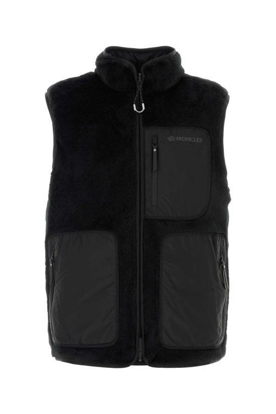 26FW 몽클레어 테디 플리스 리버시블 다운 질레 L20918G00007899ML 999 Black